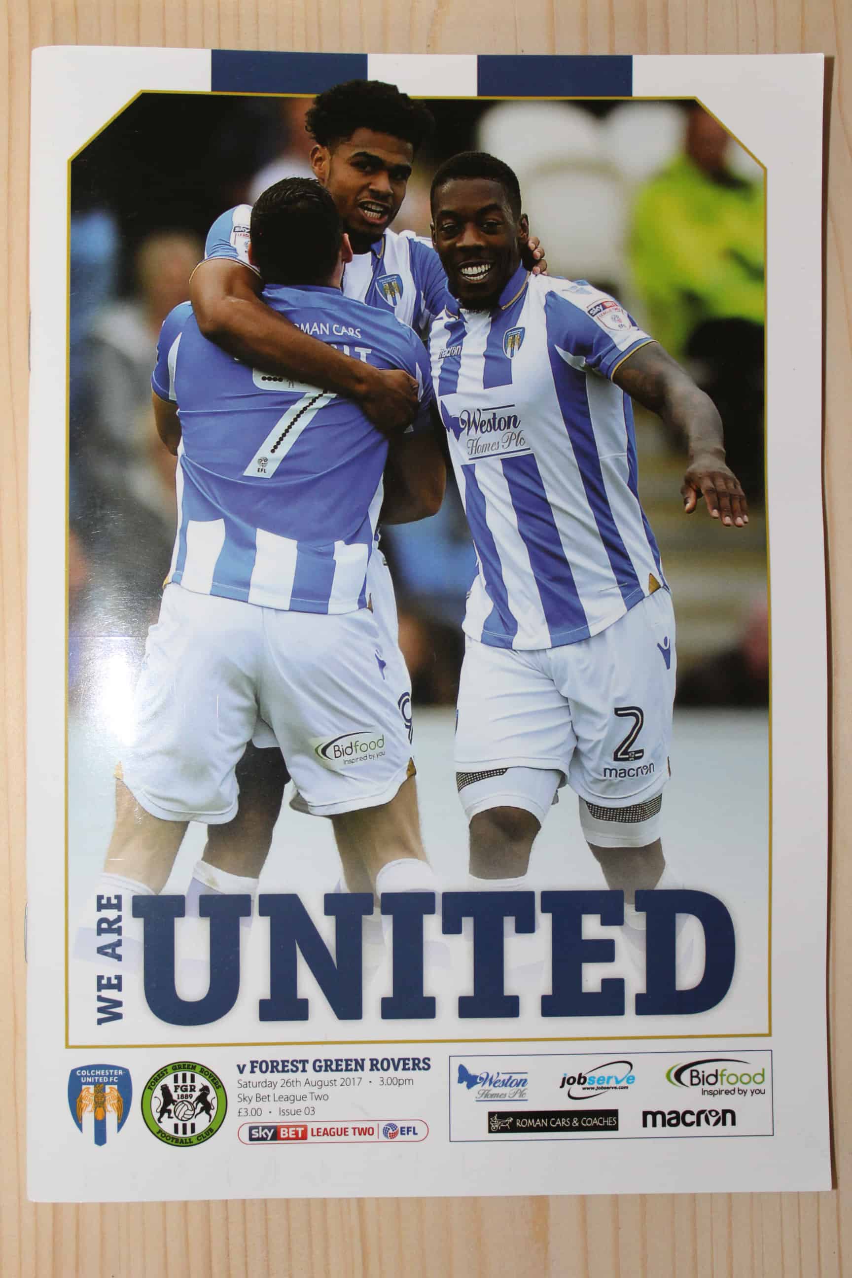 Colchester United FC v Forest Green Rovers